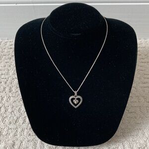 Judith Jack 925 Sterling Silver Marcasite Cubic Zirconia 16” Necklace